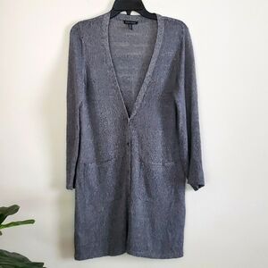 Eileen Fisher Linen blend cardigan, women's size small, button down, kni…